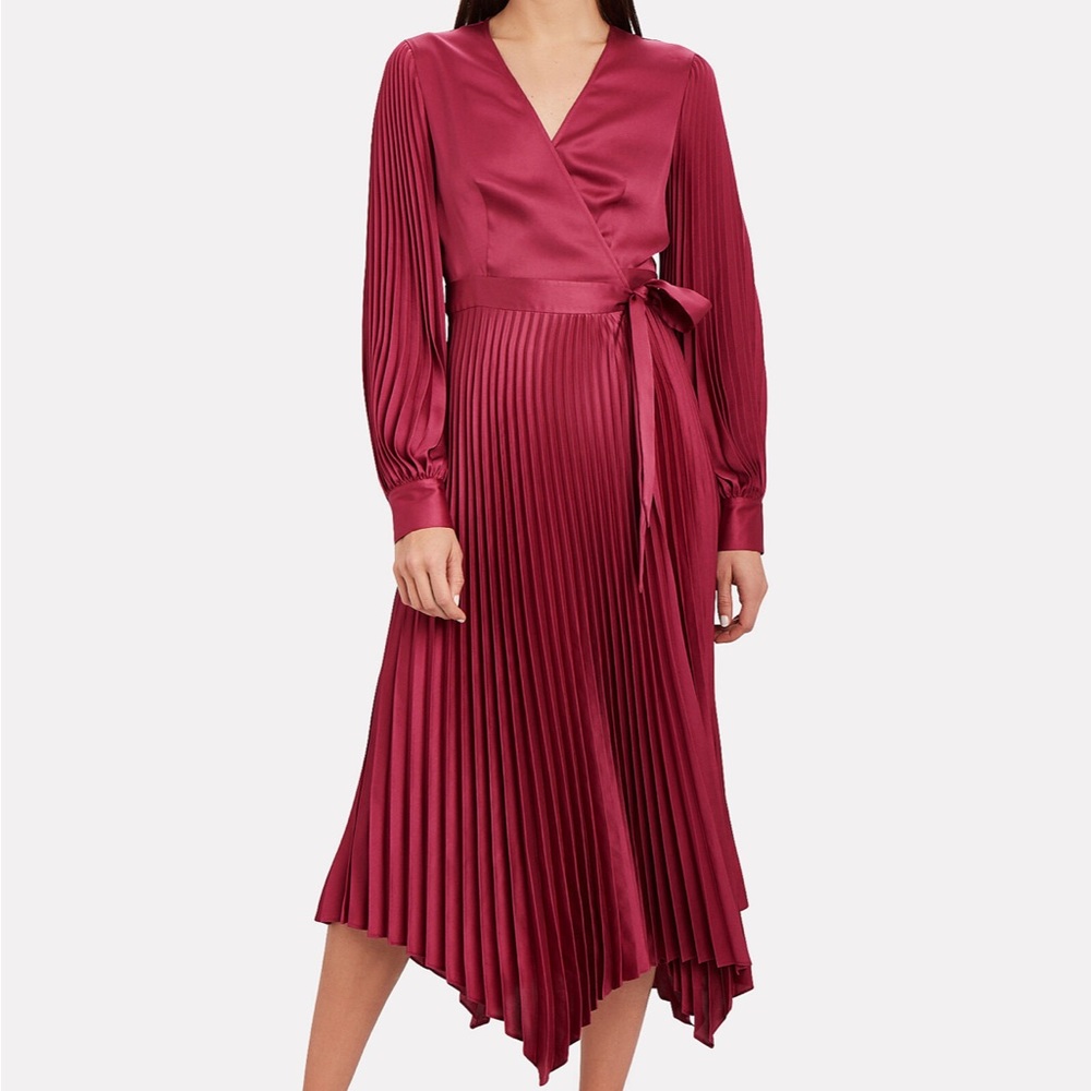 Intermix Allison Pleated Wrap Dress